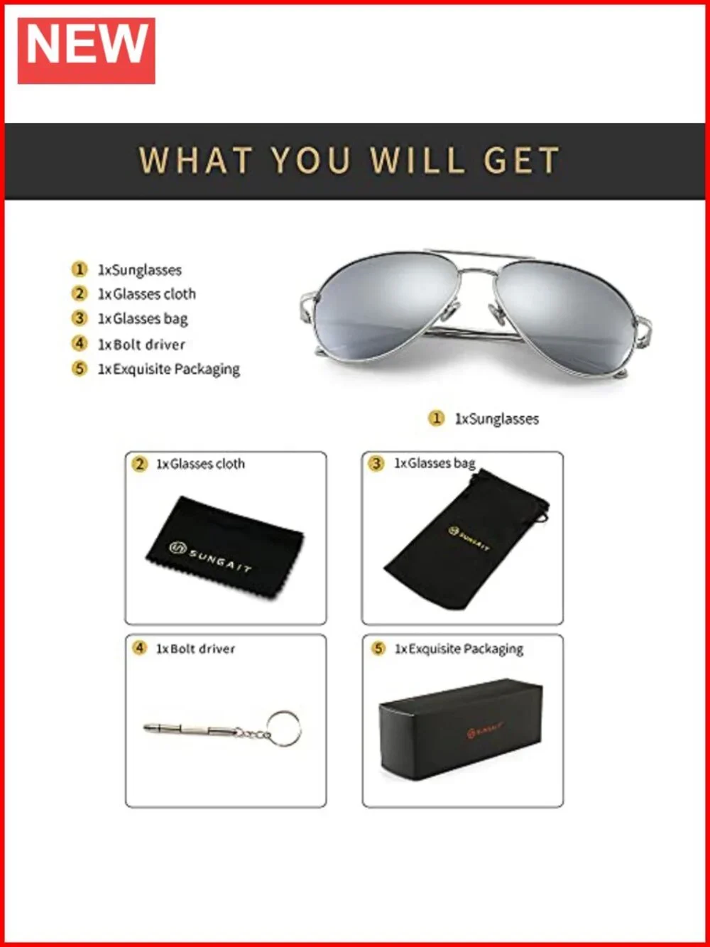 Oversized Aviator Sunglasses Women Polarized Mirrored Metal Frame UV Protection
